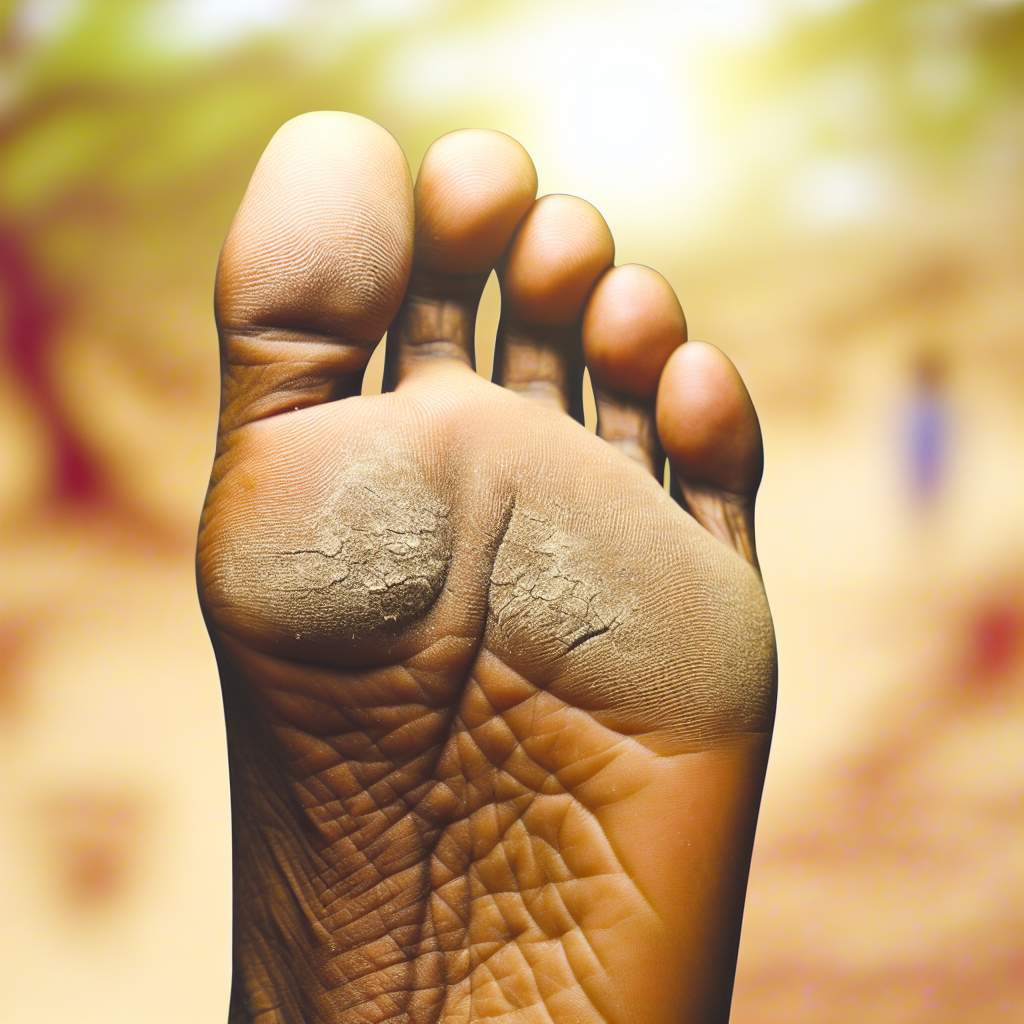 Un signe de carence en vitamine ? Symptôme au pied